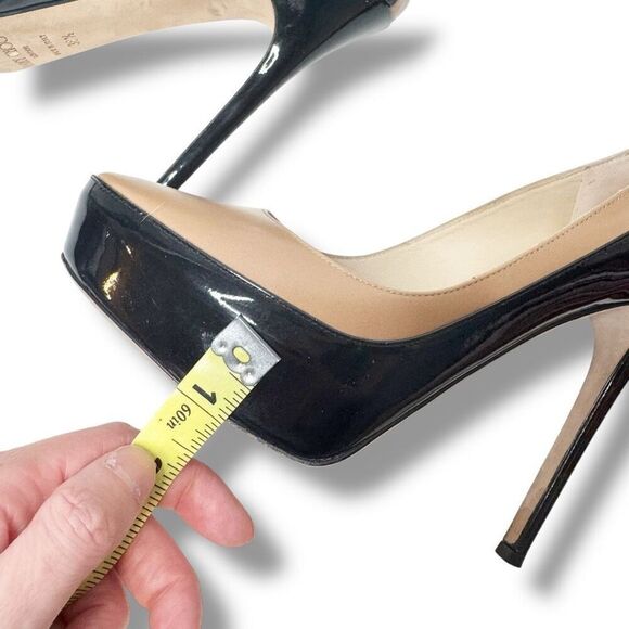 Jimmy Choo Shoe Sepia 2 Toned Platform Pump Camel / Black Women’s Size 38.5 (8) - Picture 10 of 10